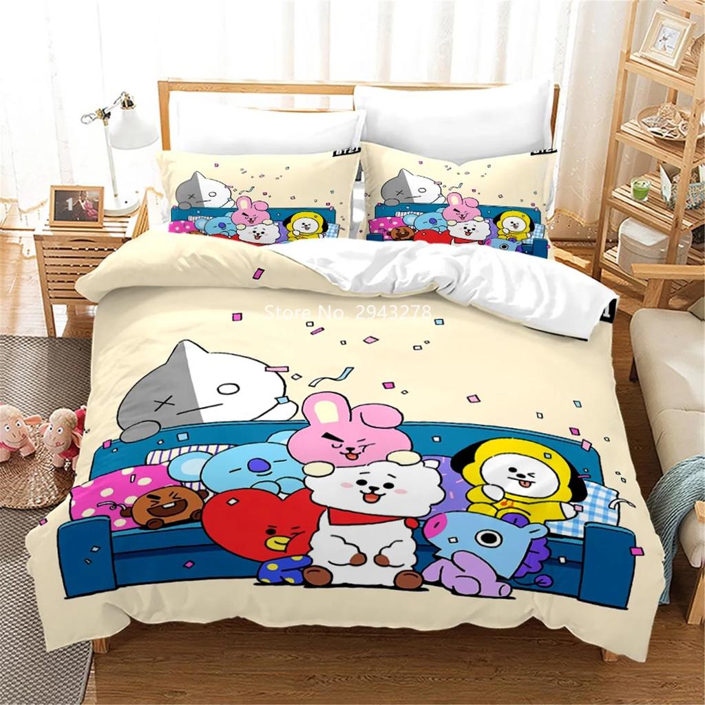 Lovely Cartoon Series Design Comfortable Duvet Quilt Cover Pillowcase Bedding Set Boys Bedroom Decoration Home Textile