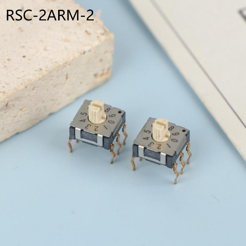 2Pcs Mini Encoder Rotary Encoder Switch Bcd8421 Multi Gear Band Knob Switch Smd Band Switch