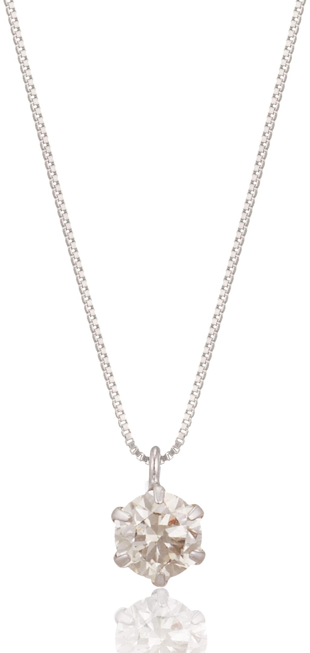 

Platinum Diamond Necklace with identification card D15041915 [D Collection] 0.3ct платиновий