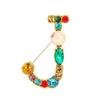 1PC 26 Letters Colorful Jewelry Gifts for Women Alphabet Brooch A-Z Rhinestone Letter Pin