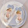 Girls' 2025 Summer Bow Rhinestone Sequin Princess Sandals