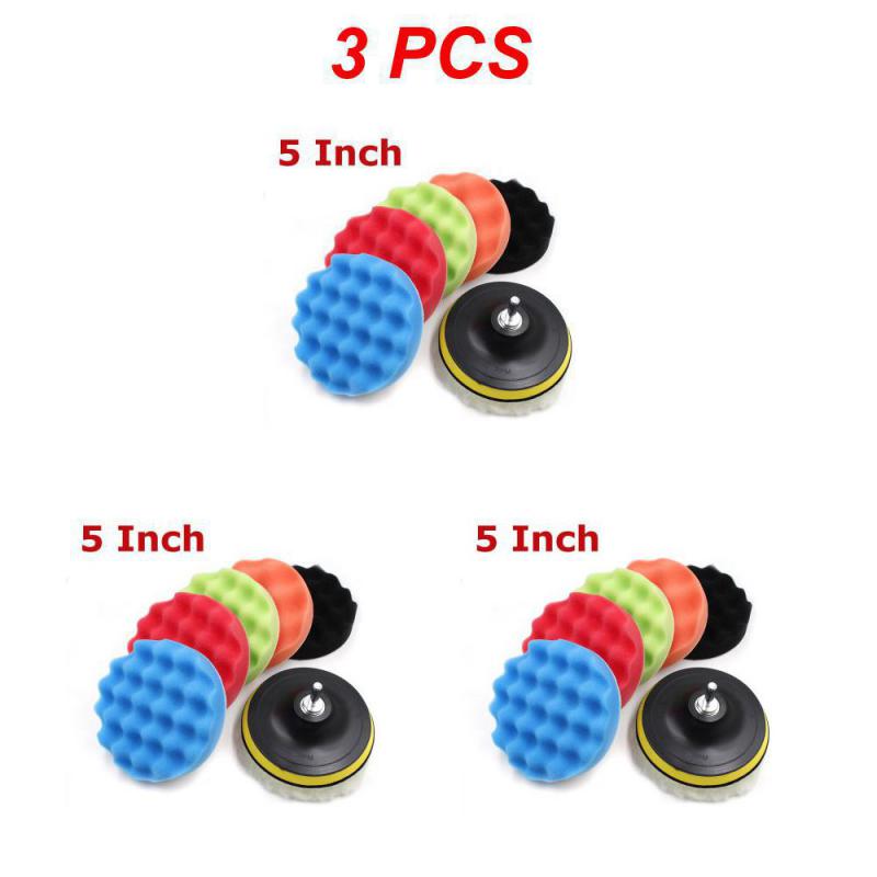 2/3/4 szt. 5 6 7 cali Gąbkowe pady do polerowania samochodu Woskowanie Zestaw do polerowania do łodzi Samochodu Polerka Bufor Wiertarka Koło Polerujące Usuwa