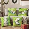 Cartoon Panda Cute Animals Pillow Case Comfort Sofa Bed Silky elegant Invisible zipper Decorative cushion cover
