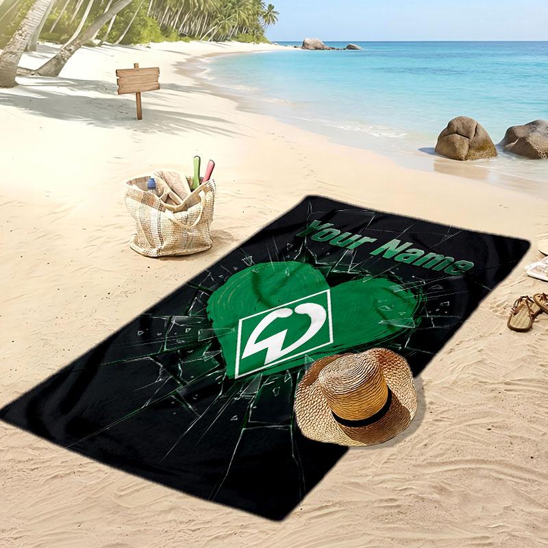 Telo Mare Personalizzato Stampato Werder Bremen FC Logo Calcio Supporto Nome Testo Personalizzato Asciugamano Assorbente Per Sport Viaggio Regalo Speciale