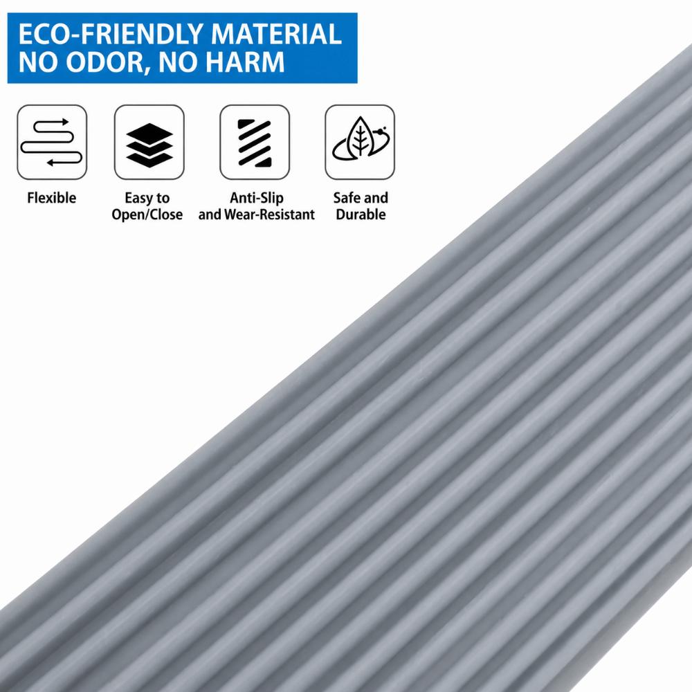 1M Bendable Sweeping Robot Slope Climbing Strip Silicone Door Sill Pad Indoor Step Transition