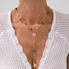 Bohemian Long Y-Shaped Necklaces for Women Metal Clavicle Chain Gold Color Choker Holiday Party Jewelry Necklace Gift Collar