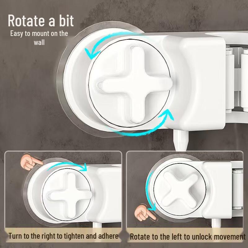 Transparent Adhesive Mop and Broom Holder Hooks - 10 Pack