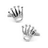 Classic Shirt Cufflinks Cuff Nails Buttons Crown Modeling Design Novelty Cufflinks(2 Pairs, Silver) PWH