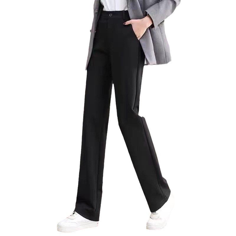 Black Suit Pants Women's Pants Pants Small Women's Pants Drape Straight-leg Pants Professional Pipe Pants Wide Legs