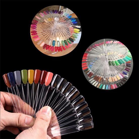 Nail Color Display Card Smooth Edge Polish Long Lasting Excellent Clear Gel Displaying Stand for Salon