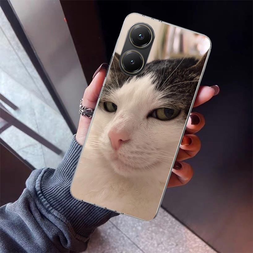Pet Cat Funny Memes Phone Case For Xiaomi Poco X5 X6 X7 Pro F7 Ultra M7 Redmi 15C 15 13C 13 12C 12 10 10C 10A 9 9C 9T 9A Cover P