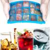Square Shape Ice Cube Maker, Fruit Popsicle, Ice Cream Mold for Wine Bar Drinking, 24 Grids Silicone Ice Cube Tray Molds