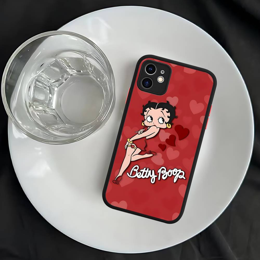 B-Bettys Boops Phone Case For IPhone 16 15 14 Plus 15 13 12 11 Pro Max X XS MAX Matte Cover