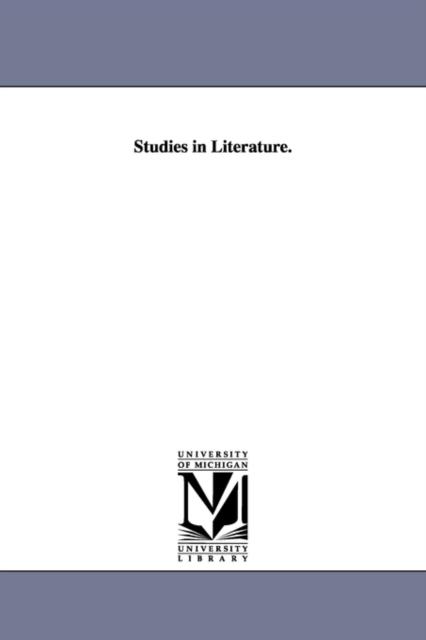 The Studies In Literature. Book