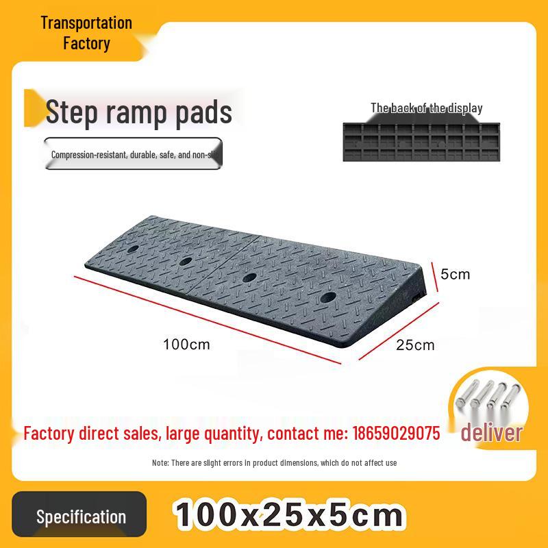 Пластиковая резиновая наклонная доска: Придверный коврик, Пандус, Бордюр, Лестница вверх, Лежачий полицейский
