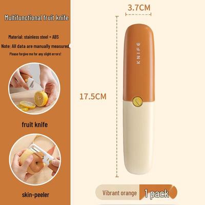 ZISIZ 2-in-1 Portable Fruit Knife & Peeler