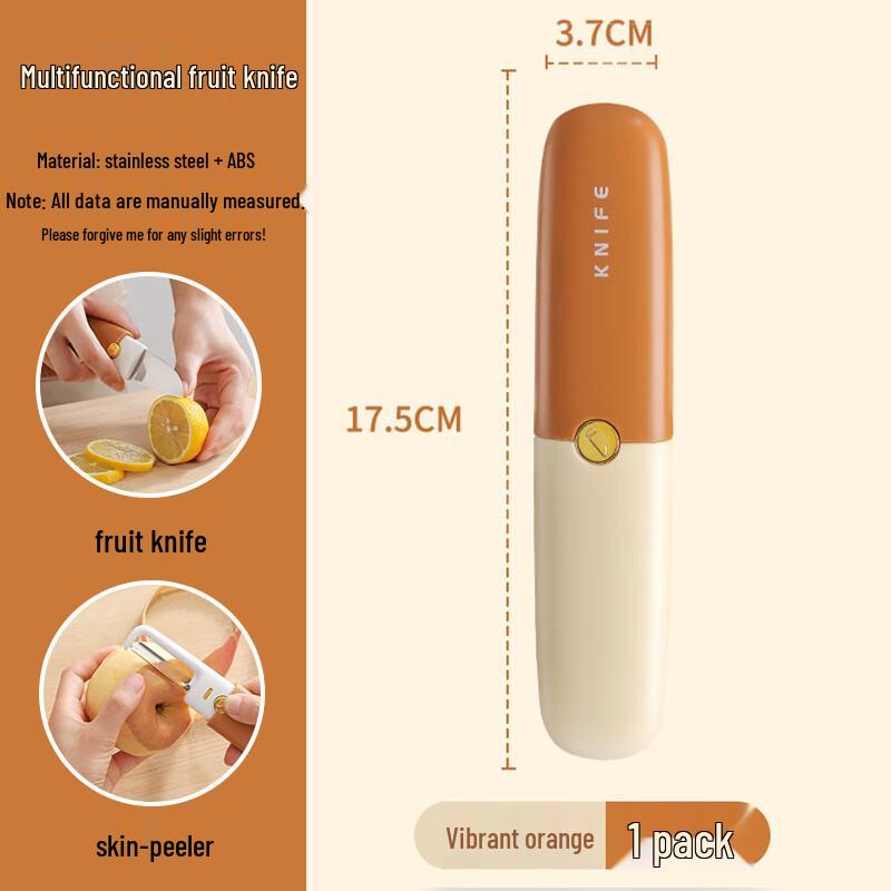 ZISIZ 2-in-1 Portable Fruit Knife & Peeler