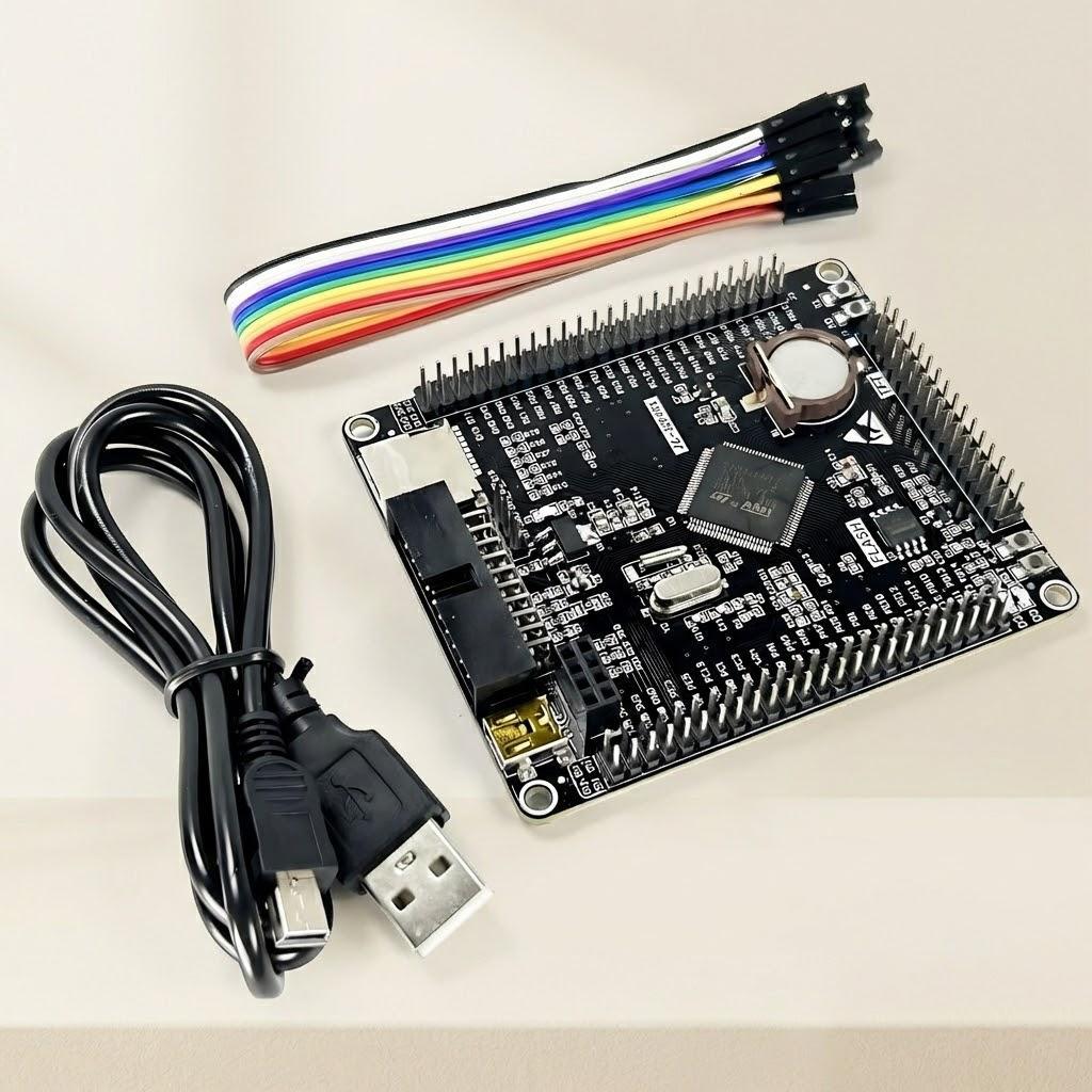 

STM32F407VET6 Development Board STM32F4 32Bit M4 Learning Module 1.8V-3.6V DC Compatible Single-Chip Project Kit чорний