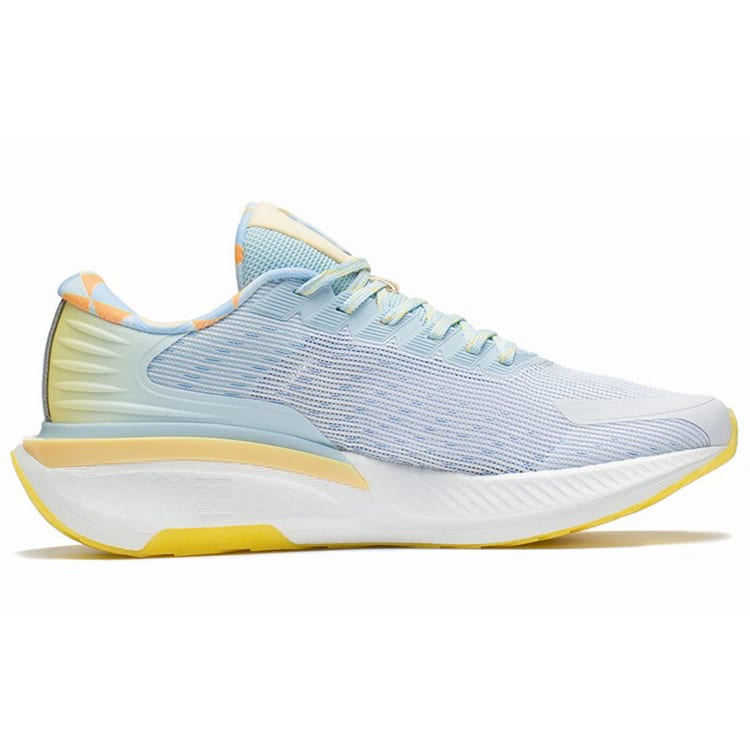 Li Ning YueYing 2.0 Pro Running Shoes Women's Low Top Standard White/Light Ice Blue/Yellow ARHS018-3