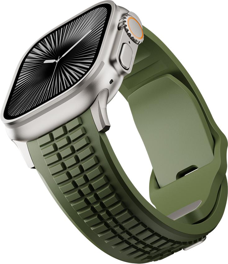 Rubber Watchband For Apple Watch Band Ultra 3 2 1 49mm Sports Silicone Bracelet For iWatch 11 10 9 8 SE 46mm 45mm 44mm Men Strap