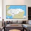 English Map Honduras Map Road Map Canvas Painting Living Room Home Decoration Children School Supplies