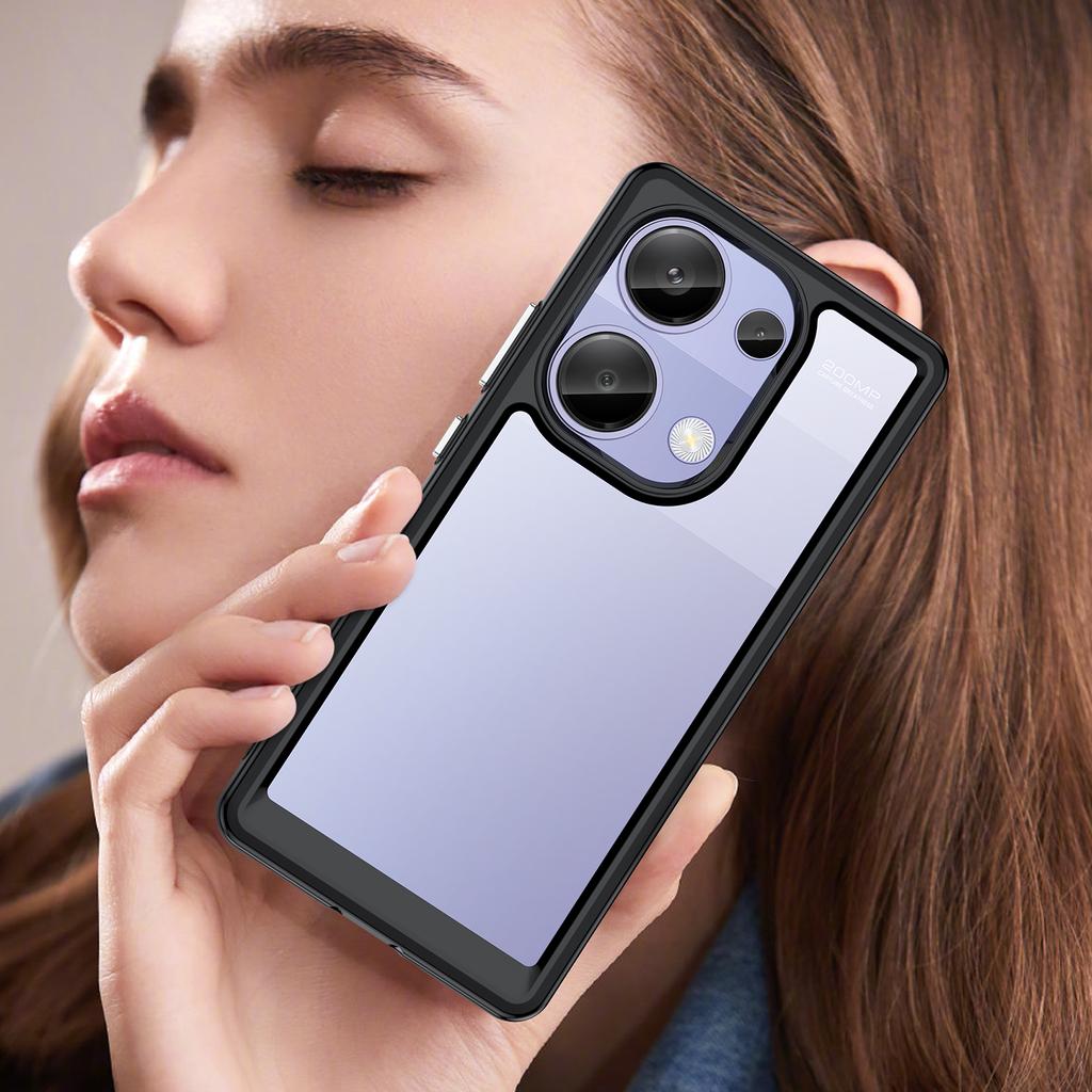 Priekš Xiaomi Redmi Note 13 Pro 4G/Poco M6 Pro 4G Maciņš TPU+Akrils Caurspīdīgs Telefona Vāciņš