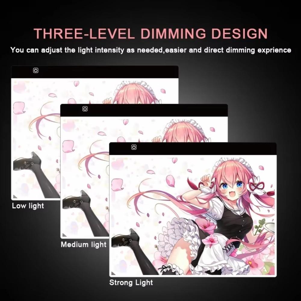 Three Level Dimmable Painting Pad Brightness Adjustable Drawing Board Led Light Pad Kids Gifts