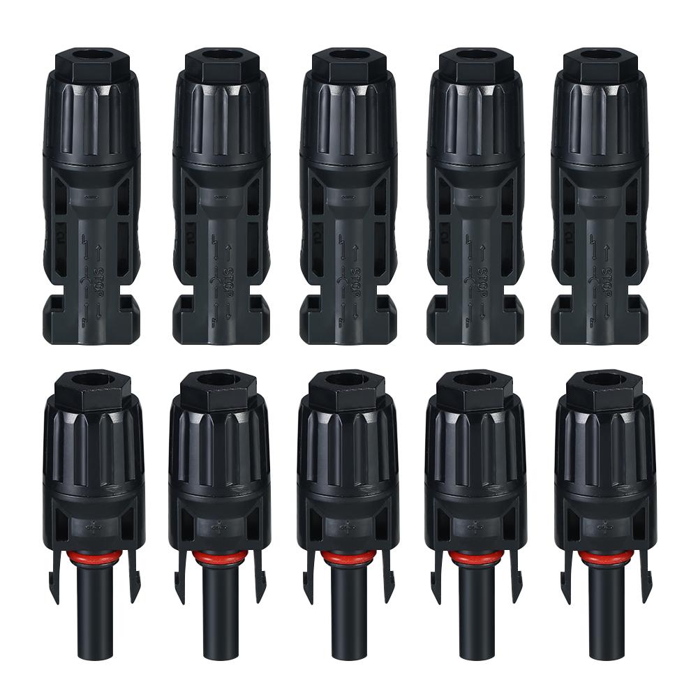 10 Pairs Solar Connectors with Spanner Solar Panel Cable Connectors Male & Female Solar Panel