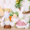 Creative Easter Rabbit Ornament Cute Doll Rabbit Figurine Decoration  Party Scene Prop