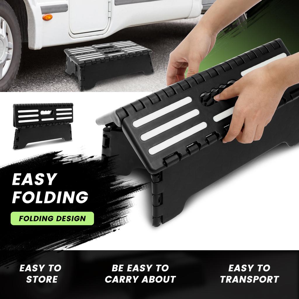 Folding Step Stool 5 Inch Plastic Nonslip Elderly Adults Foot Stool Assistive Devices for Bathroom Kitchen Garden