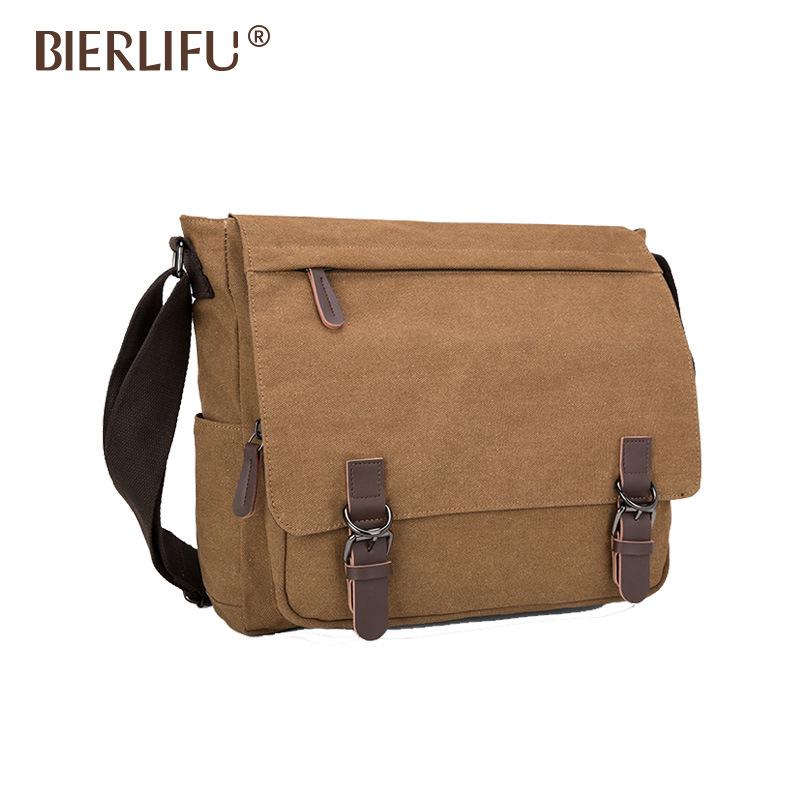 Korean Style Trendy Men's Unisex Canvas Crossbody/Shoulder Student Messenger Bag
