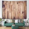 Vintage Planks Tapestry Wall Hanging Striped Wood Wall Tapestry Backdrap for Living Room Bedroom Dorm Home Decor Brown and Grey