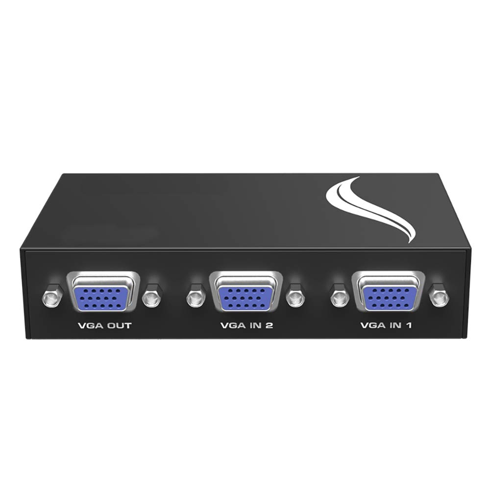 VGA 2 Output 1 Manual Switching Full HD No Power Supply for Conference and Home Use ES-Tune Switcher, Bidirectional, Inputs/1 / Input/2 Output,