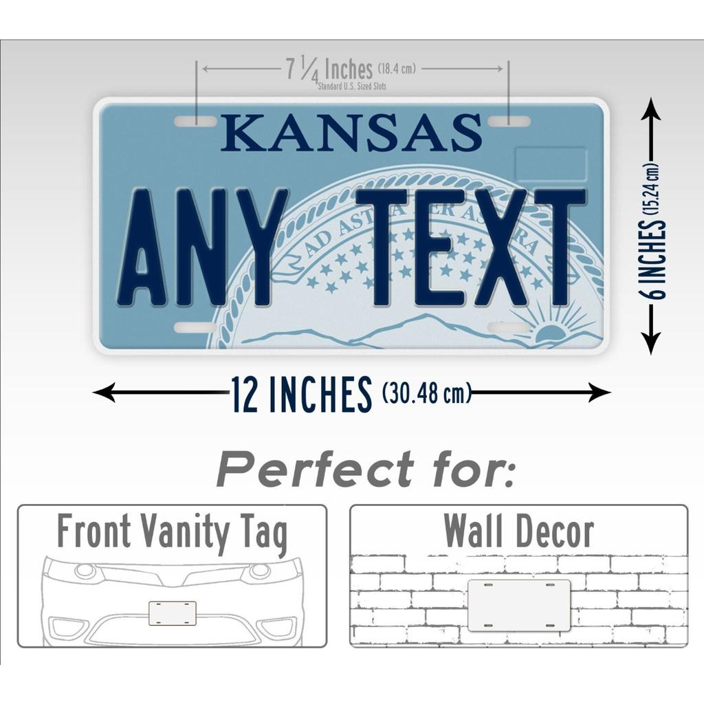 Personalized Kansas Tin Sign Home Wall Decor Metal Plate Art