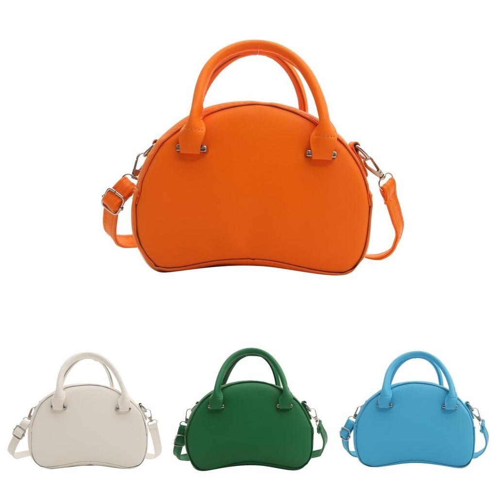 Chic Apple-shaped Handbag For Women 2024 Summer Trendy Small Pu Crossbody Bag