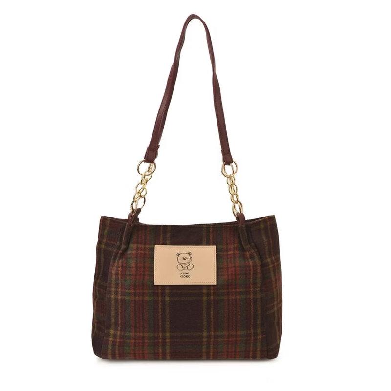 Клетчатая сумка-тоут OGAR через плечо Medium