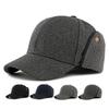 Autumn Winter Hat Men's Baseball Cap Middle-Aged and Elderly People's Cap Thick Velvet Ear Protection Wool Warm Cap
