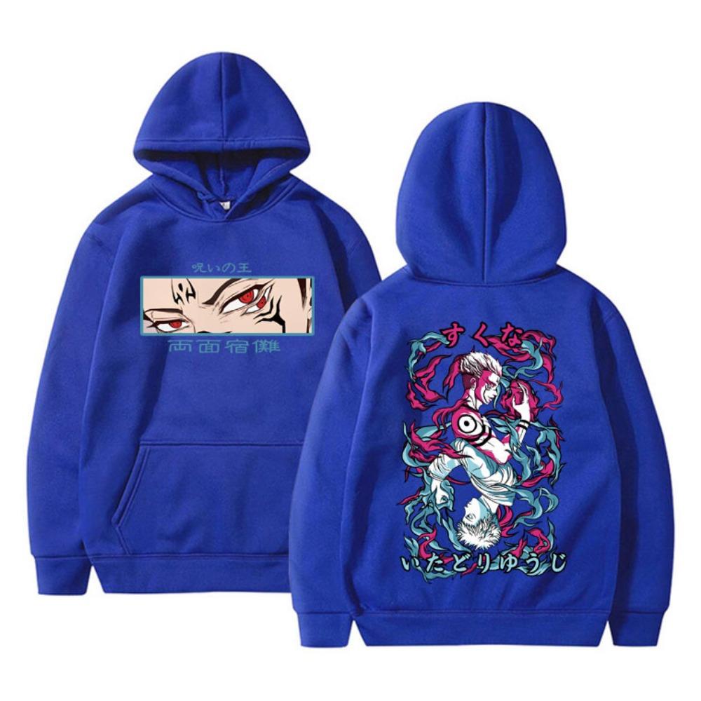 Hanorac cu imprimeu Anime Jujutsu Kaisen Manga Itadori Yuji Ryomen Sukuna Hanorace grafice Vintage Supradimensionate Haine Bărbați Femei