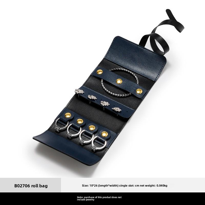 Multifunctional PU Leather Jewelry Storage Bag Portable Travel Pouch for Rings Earrings Bracelets