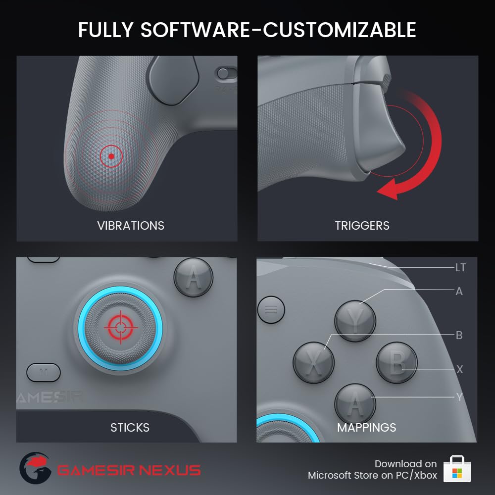GameSir G7 SE Wired Controller for Xbox One, Xbox Series X|S, and PC, Gamepad with Hall Effect Joystick and 3.5mm Audio Jack