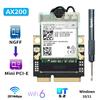 Wireless Wifi Card 2974Mbps Mini PCI-E AX210 AX200 Wi-Fi 6 Adapter Bluetooth 5.2 AX200NGW 802.11ax 2.4G/5G For Win10/11 3