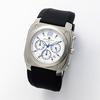 Salvatore Marra Men's Rubber Chronograph Silver/White SM24109-SSWH Wrist Watch
