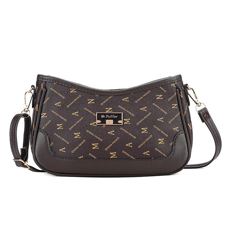 Trendige kleine Tasche Damen Ein-Schulter Umhängetasche Bedruckte Achseltasche