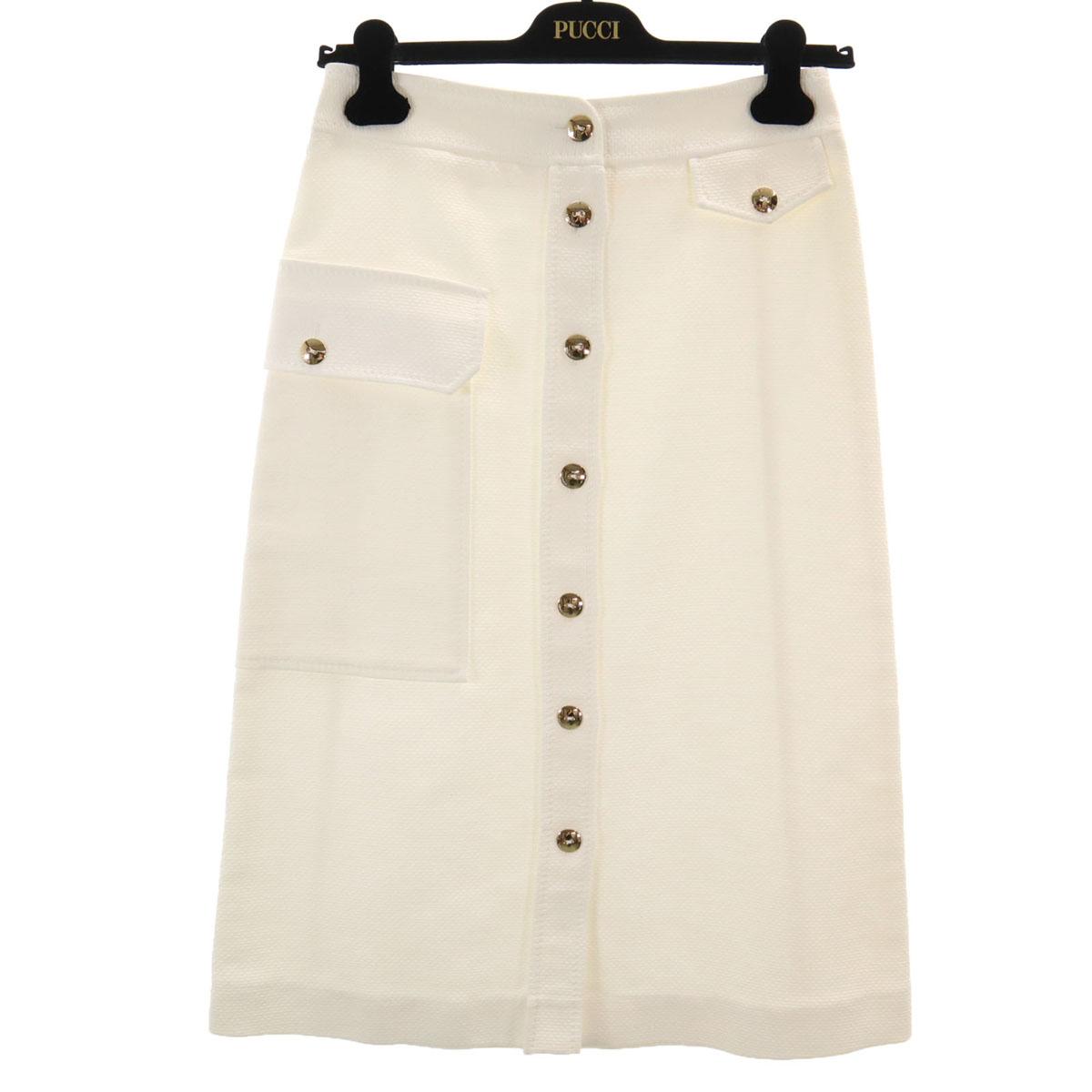 

Emilio Pucci made in Italy Mimole length Tight Skirt 38 Ivory With hanger Women Used