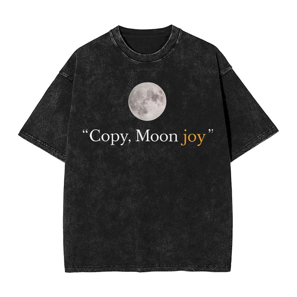 Vintage Washed T Shirt Copy Moon Joy Cotton Tshirts Artemis Ii Hippie Tee Shirt For Male Summer Y2k Funny Casual Clothes