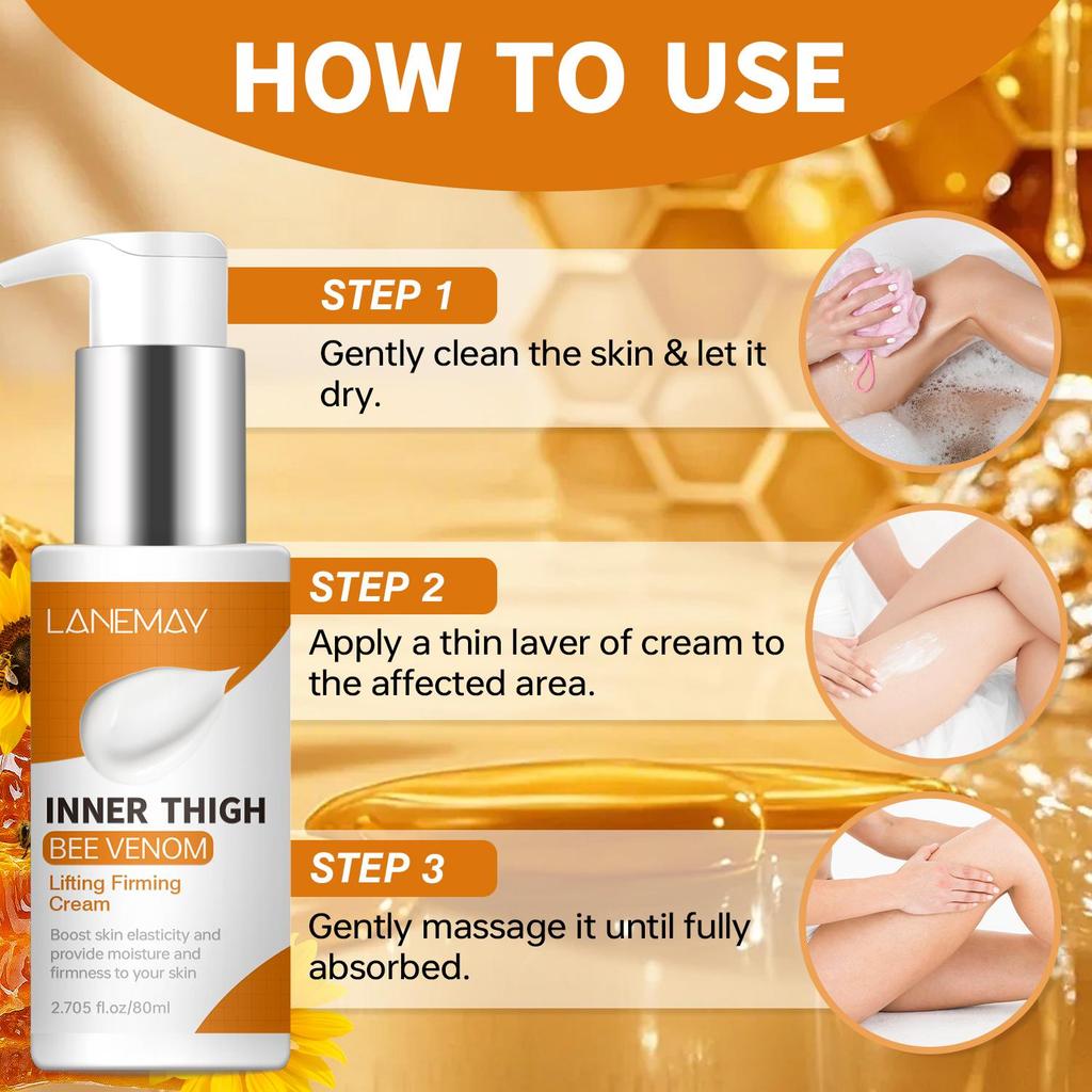 Bee Venom Lifting Firming Cream-Provide Moisture And Firmness To Skin-Boost Skin Elasticity-Suitable For All Skin Types, 80ml