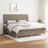 Vidaxl Letto Continentale Con Materasso, Taupe, Tessuto, 200X200 Cm