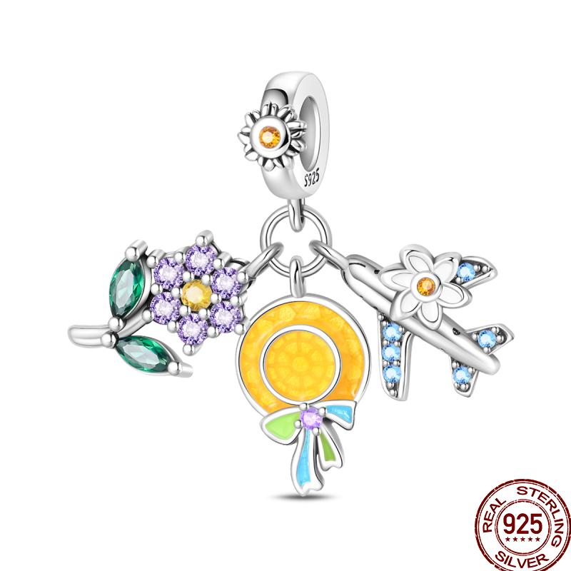 Copper Beach Ocean Vacation Drink Starfish Charm Beads Suitable Fit Pan Original Bracelet Diy Holiday Jewelry Gift