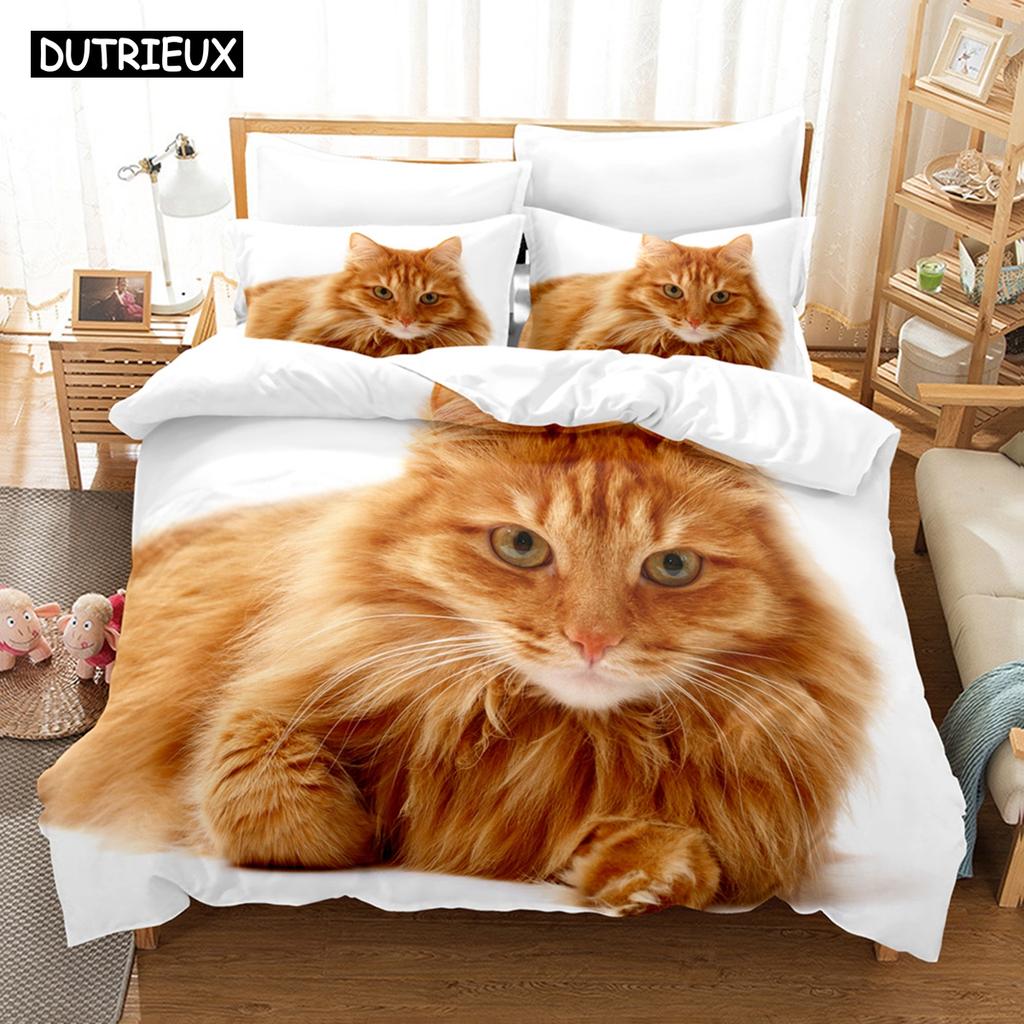 3D Cat Bedding Sets Duvet Cover Set With Pillowcase Twin Full Queen King Bedclothes Bed Linen