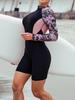 Europese & Amerikaanse Zwempak met Korte Mouwen voor Dames - Sexy Surf Zwemkleding